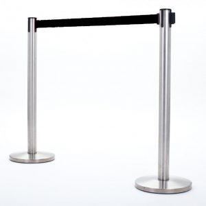 Absperrständer mit Zugband (schwarz)